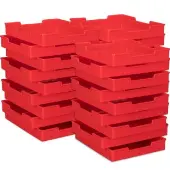 Plastic Trays Single Color Set Of 27 Color Red by Really Good Stuff LLC