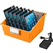 Tablet Storage And Charging Base 1 charging base Color Orange by Really Good Stuff LLC