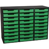 27 Slot Mail Center With Trays Single Color 1 mail center 27 trays Color Green by Really Good Stuff LLC
