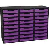 27 Slot Mail Center With Trays Single Color 1 mail center 27 trays Color Purple by Really Good Stuff LLC