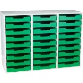 White 27 Slot Mail Center With Trays Single Color 1 mail center 27 trays Color Green by Really Good Stuff LLC