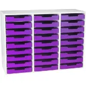 White 27 Slot Mail Center With Trays Single Color 1 mail center 27 trays Color Purple by Really Good Stuff LLC