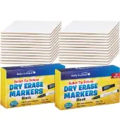 9 X 6 Mini Magnetic Dry Erase Boards Set Of 24 Boards and 24 Markers by Really Good Stuff LLC