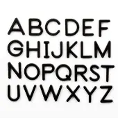 Black Plastic Magnetic Letters Set Uppercase by Really Good Stuff LLC