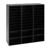 27 Slot Mail And Supplies Center With 6 Cubbies Color Black by Really Good Stuff LLC