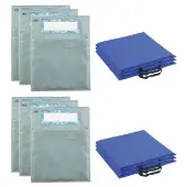 Store More Dual Storage Deep Pocket Chair Pocket with Sit Upon Calm and Cool Colors Set of 6 by Really Good Stuff LLC