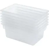 Single Color Multi Use Storage Bins Set Of 6 Color Clear by Really Good Stuff LLC