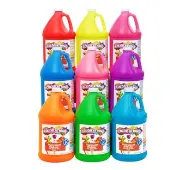 Paraben Free Fluorescent Bio Color Paint Set of 9 Colors 1 Gallon by Colorations