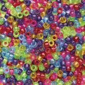 Glitter Pony Beads 1 lb by Colorations