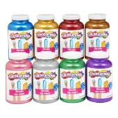 Paraben Free Metallic Gel Paints Set of 8 16oz each by Colorations