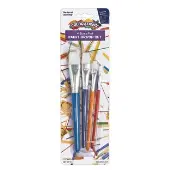 Flat Paint Brushes Set of 4 Assorted Sizes by Colorations