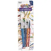 Round Paint Brushes Set of 4 Assorted Sizes by Colorations