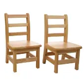 10 Assembled KYDZ Ladderback Chairs Set of 2 by Jonti Craft