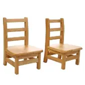 8 Assembled KYDZ Ladderback Chairs Set of 2 by Jonti Craft