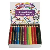 Stubby Chubby Colored Pencils Set of 48 by Colorations