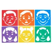 Emotional Face Stencils Set of 6 by Colorations