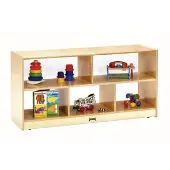 Toddler Divided Shelf Mobile Storage Plexiglas Back 1 storage by Jonti Craft
