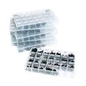 E Zread Black Plastic Magnetic Lowercase Letters 6 Case Classroom Set 6 Storage Cases 1440 Letters by Really Good Stuff LLC