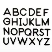E Zread Black Magnetic Upper And Lowercase Letters Kit 1 Storage Case 217 Magnetic Letters by Really Good Stuff LLC