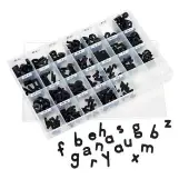 E Zread Black Plastic Magnetic Lowercase Letter Kit 240 Letters by Really Good Stuff LLC