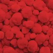 Pom Poms 100 Pieces Color Red by Colorations