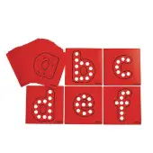 Dabber Dot Stencil Set Lower Case Alphabet Set of 26 by Colorations
