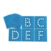 Dabber Dot Stencil Set Upper Case Alphabet 26 Piece Stencil Set by Colorations
