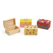 Wooden Treasure Boxes Set of 12 by Colorations