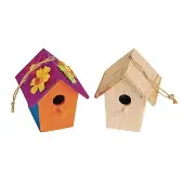 Wooden Birdhouses Set of 6 by Colorations