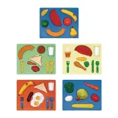 3D Chunky Food Puzzles Set of All 5 by Excellerations