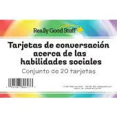 Spanish Social Skills Discussion Cards Tarjetas de conversacion acerca de las habilidades Sociales 20 Cards by Really Good Stuff LLC
