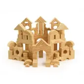 Foam Wood Look Blocks Set of 80 by Excellerations