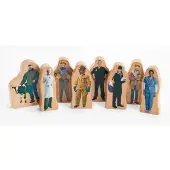 Wooden Photo Blocks Career People Set of 8 by Excellerations