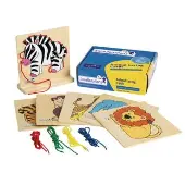 Animal Lacing Cards 6 Animals by Excellerations