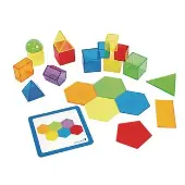 STEM Translucent Shapes set with Activity Cards 71 Pieces by Excellerations