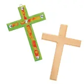 Hanging Wooden Crosses Set of 12 by Excellerations