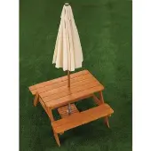 Outdoor Picnic Table with Umbrella by Excellerations