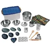 Mud Kitchen Accessory Set 37 Pieces and Storage by Excellerations