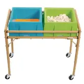 2 Station Sensory Sand Table with Lids by Excellerations