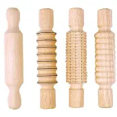 Textured Dough Rolling Pins Set of 4 by Colorations