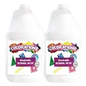 White Liquid Washable School Glue 2 Gallons by Colorations