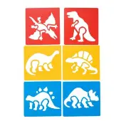 Washable Plastic Dinosaur Stencils Set of 6 by Colorations