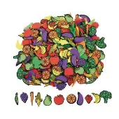 Self Adhesive Fruit and Veggie Foam 500 pieces by Colorations