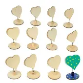 Wooden Bobble Heart Note Holders Set of 12 by Colorations