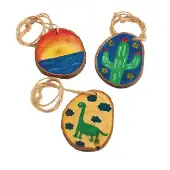 48 Natural Pre drilled Wood Slices by Colorations