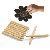 Scratch Designs Jumbo Wooden Art Sticks Set of 48 by Colorations