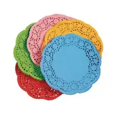 6 Assorted Round Doilies Pack of 120 by Colorations