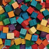 Colored Wood Cubes 196 Pieces by Colorations