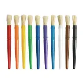 Plastic Chubby Paint Brushes Set of 10 by Colorations