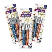Flat Paint Brushes Set of 12 3 each in 4 Sizes by Colorations